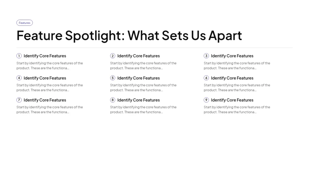 Features #15 template screenshot