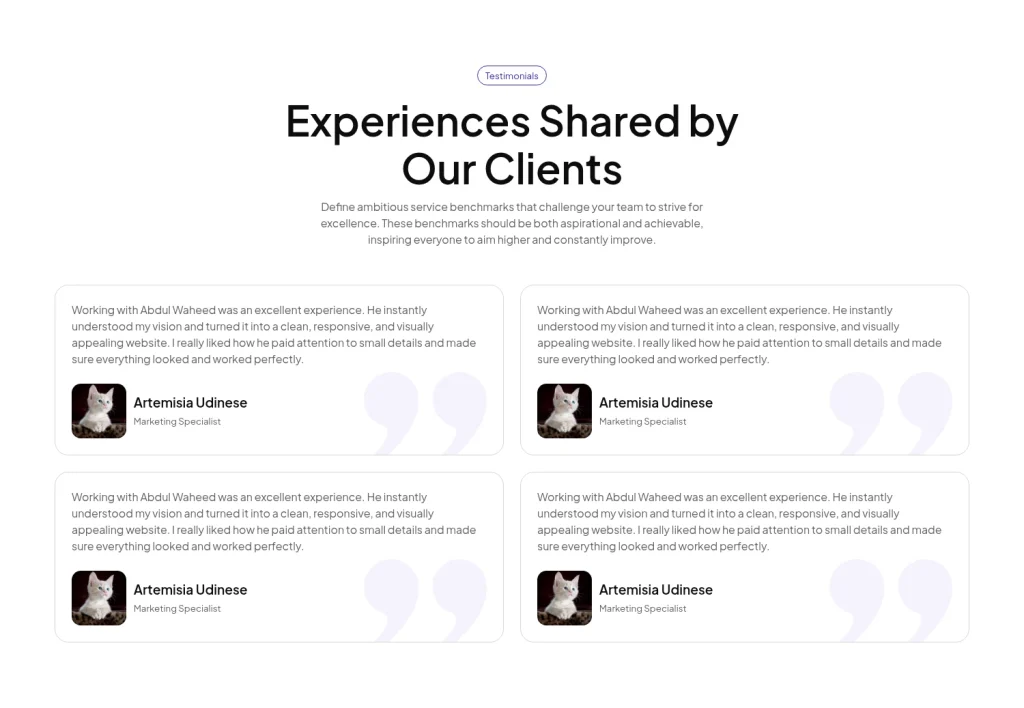 Testimonial #3 template screenshot