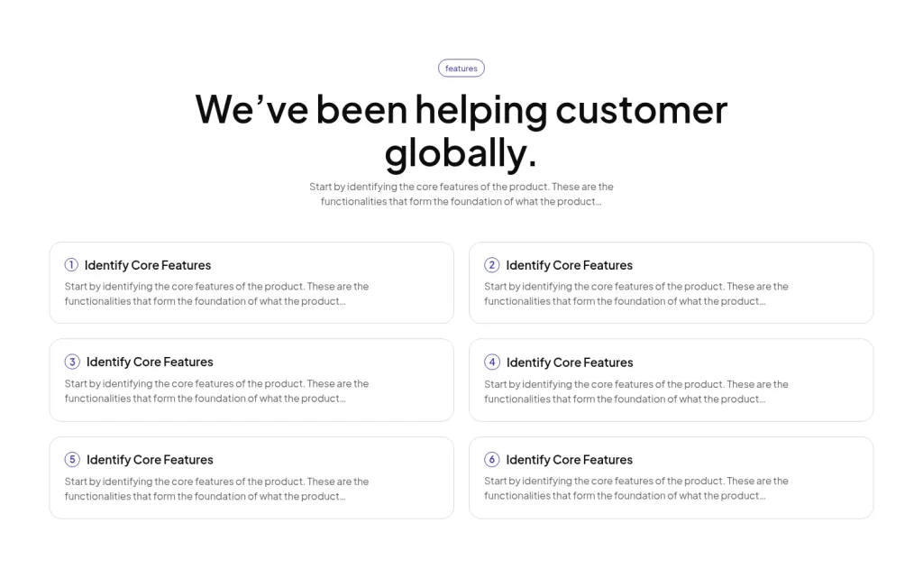 Features #12 template screenshot