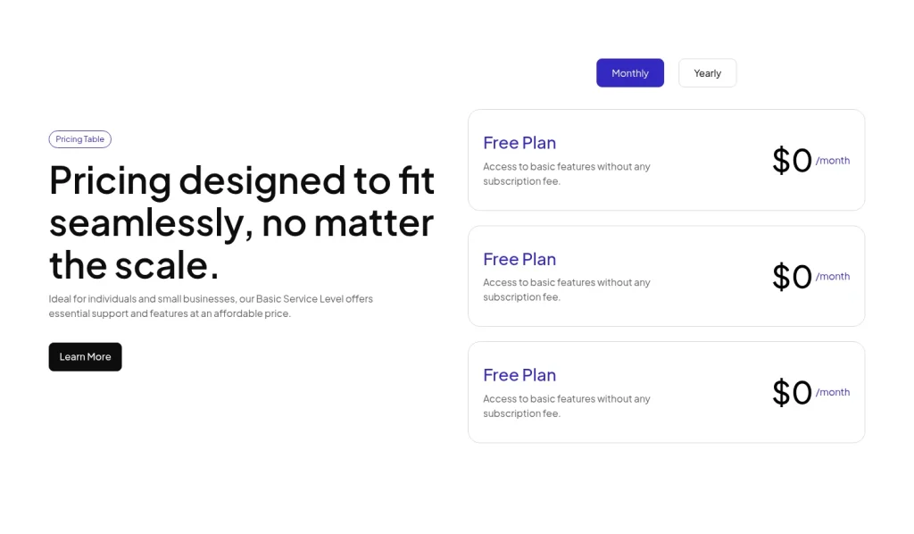 Pricing #20 template screenshot