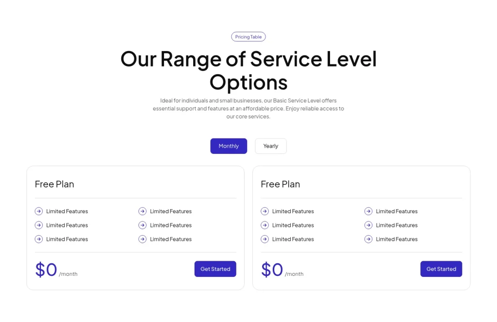 Pricing #18 template screenshot