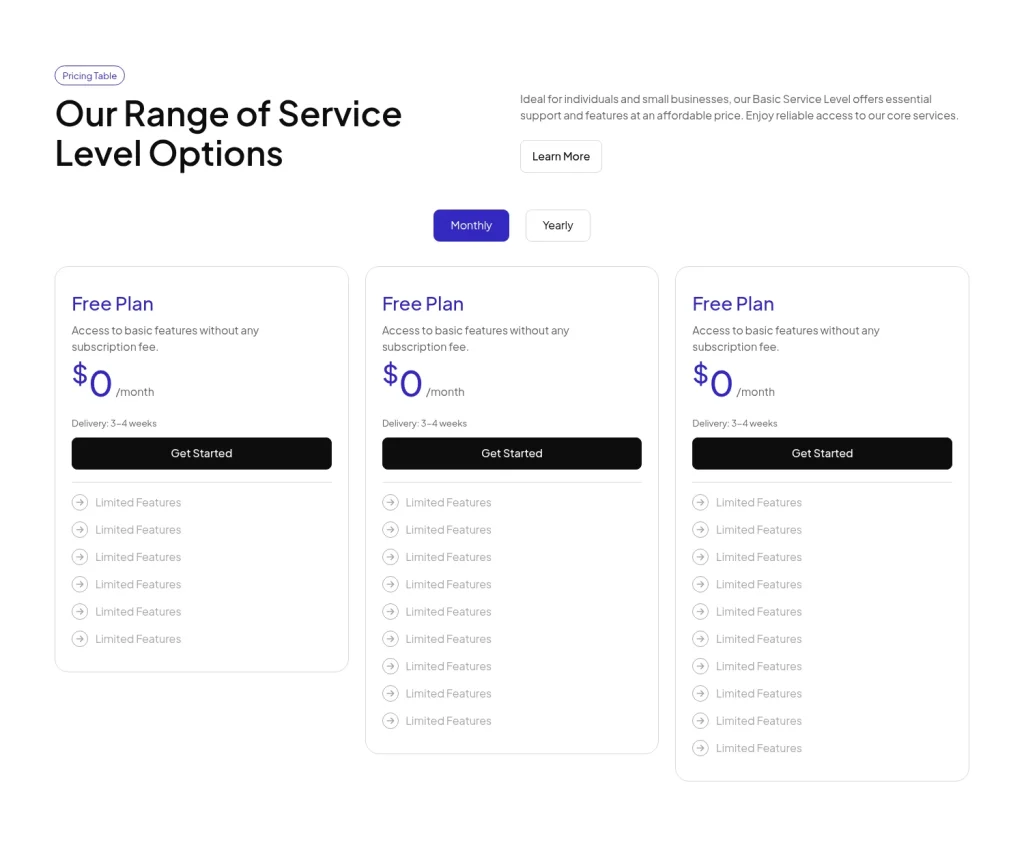 Pricing #17 template screenshot