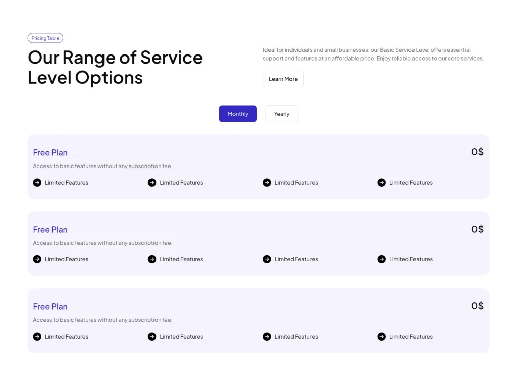 Pricing #14 template screenshot