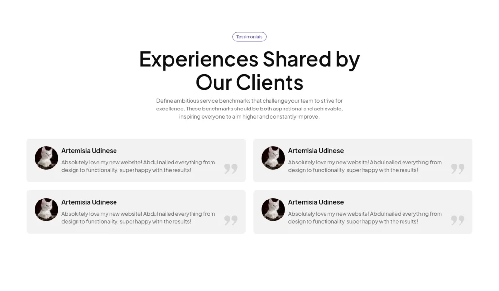 Testimonial #16 template screenshot
