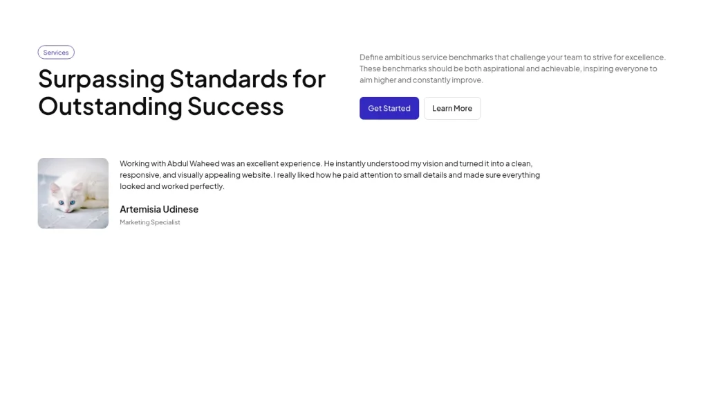 Testimonial #15 template screenshot