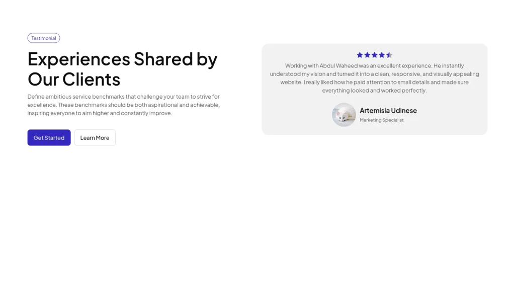 Testimonial #14 template screenshot