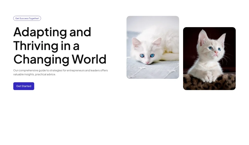 Hero #3 template screenshot