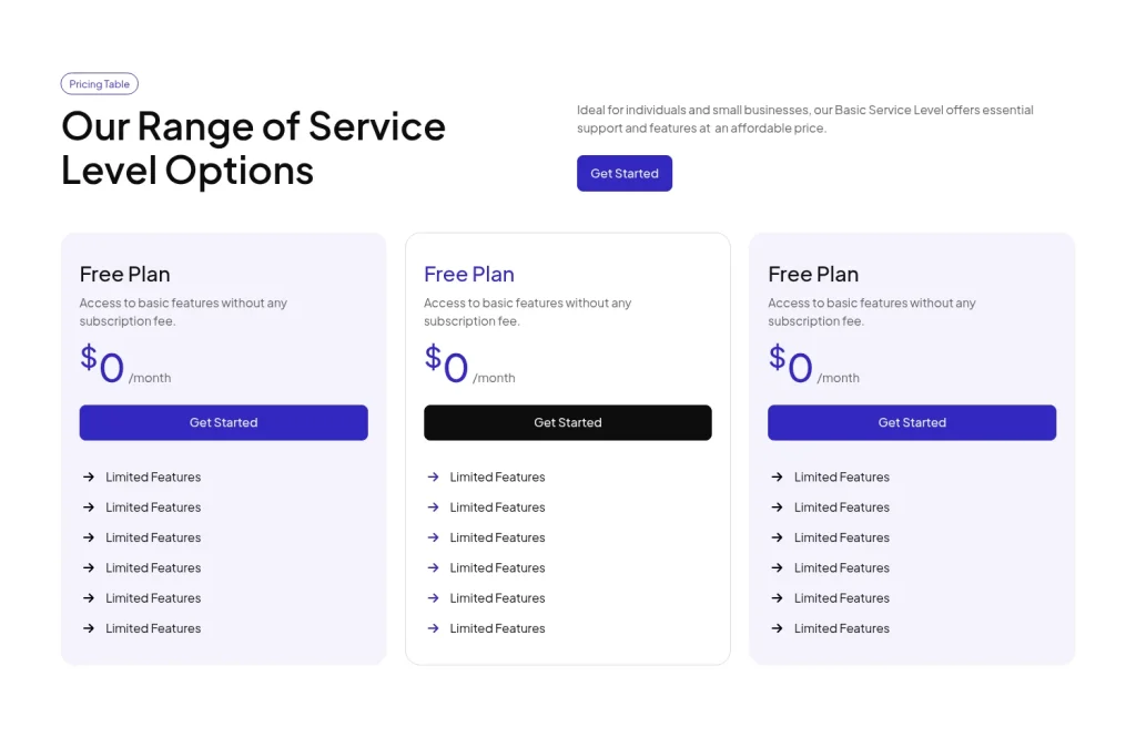 Pricing #7 template screenshot