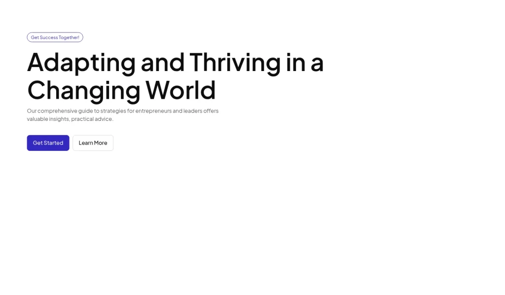 Hero #2 template screenshot