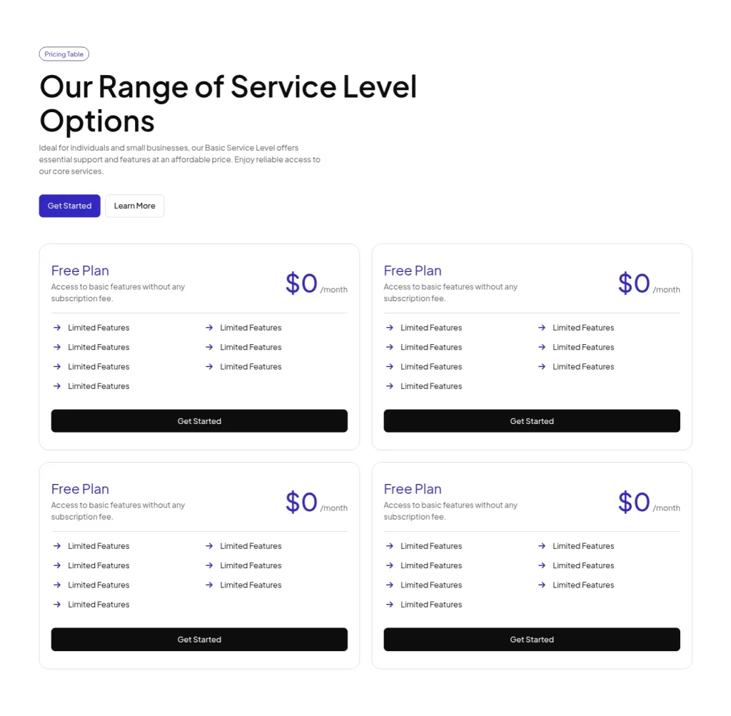 Pricing #5 template screenshot