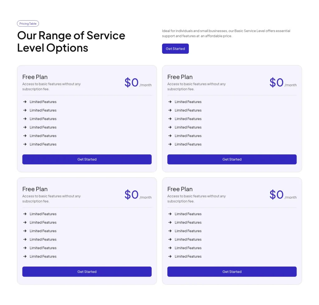Pricing #4 template screenshot
