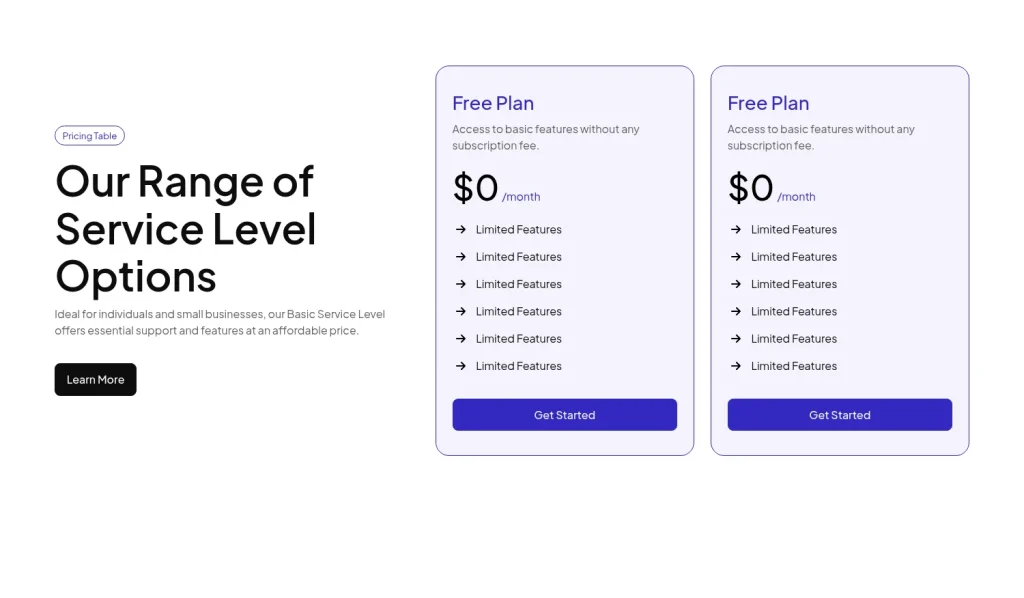 Pricing #3 template screenshot
