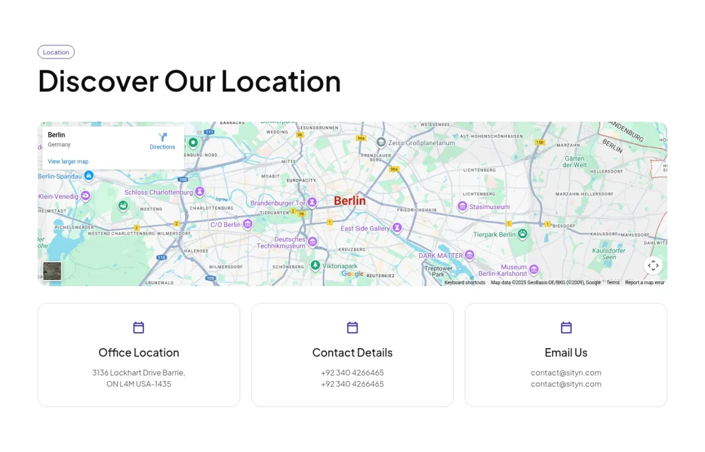 Location #1 template screenshot