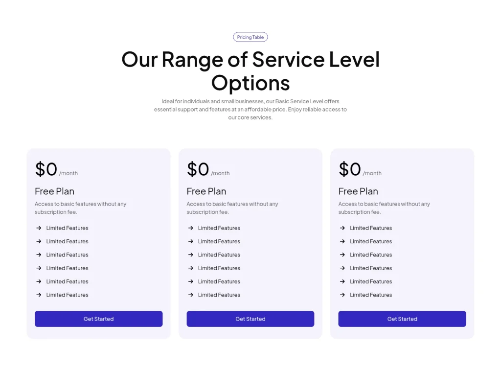 Pricing #1 template screenshot