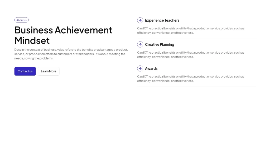 About us #11 template screenshot