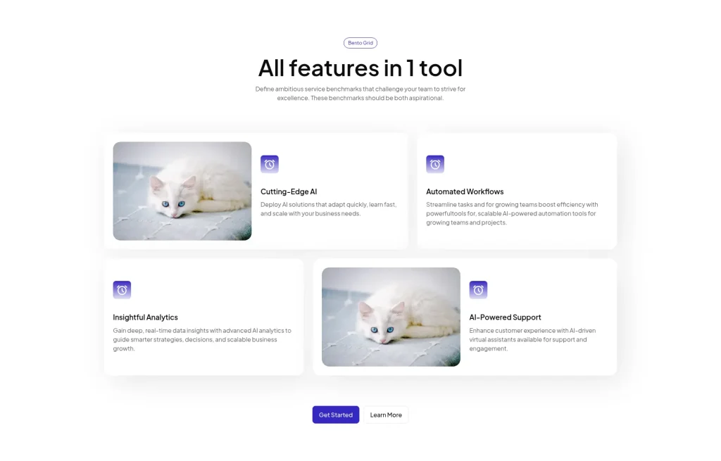 Bento #1 template screenshot