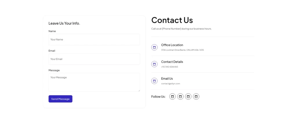 Contact #3 template screenshot