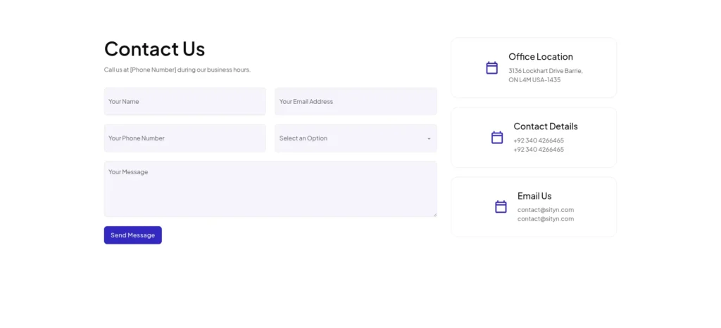 Contact #4 template screenshot