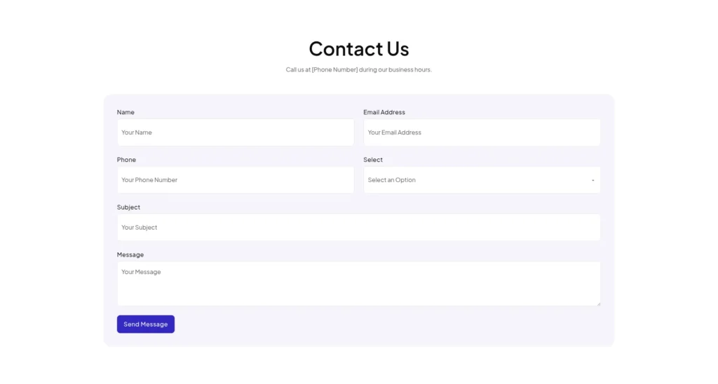Contact #5 template screenshot