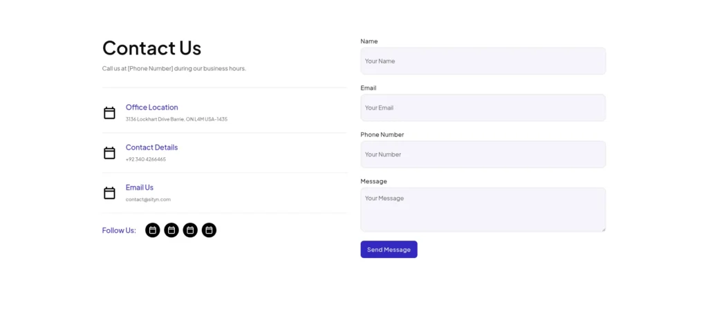 Contact #6 template screenshot